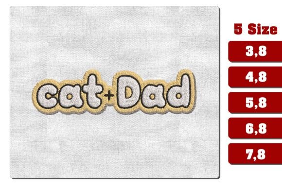 Cat Dad Bubble Text Patch Embroidery Review for Apparel Designers