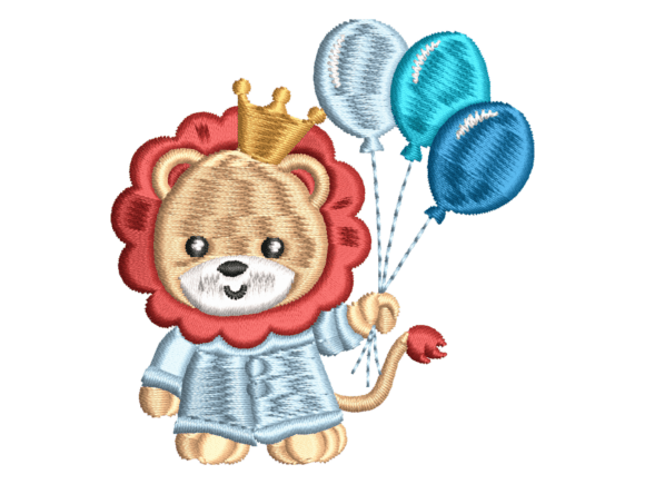 Crowned Lion Embroidery – A Regal Touch for Handmade Gifts