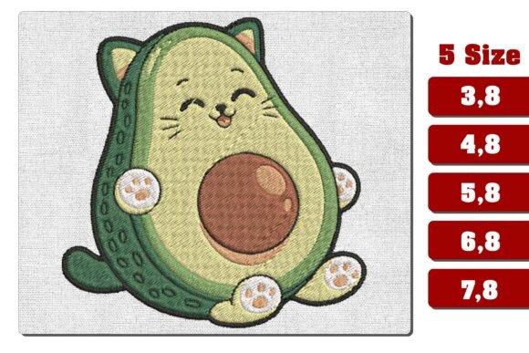 Cute Avocato Cat Avocado Embroidery File Review
