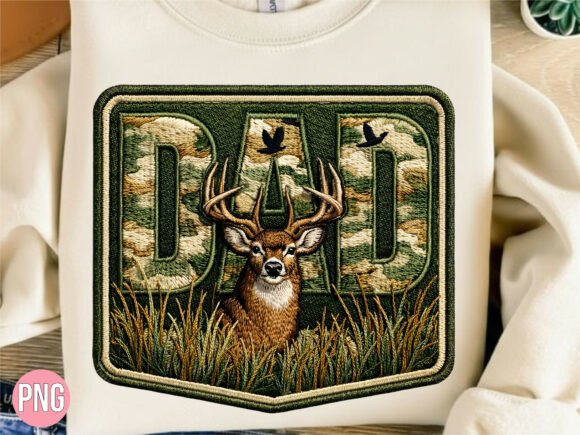 Dad Hunting Deer Camo Embroidery PNG Review