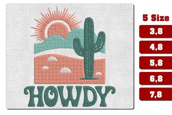 Howdy Desert Sunset Cactus Embroidery Review