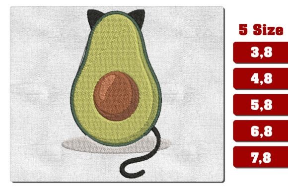 Minimalist Avocato Back View Embroidery
