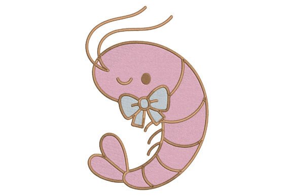 Pink Shrimp Embroidery Design: A Sweet Touch for Handmade Gifts