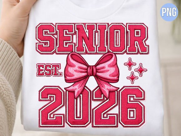Senior 2026 Pink Bow Embroidery PNG Review